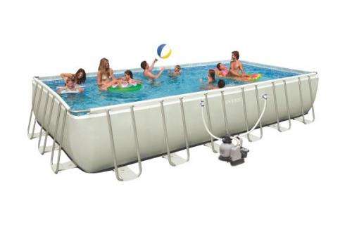 家庭泳池-INTEX32‘’长方形支架水池-商用支架泳池