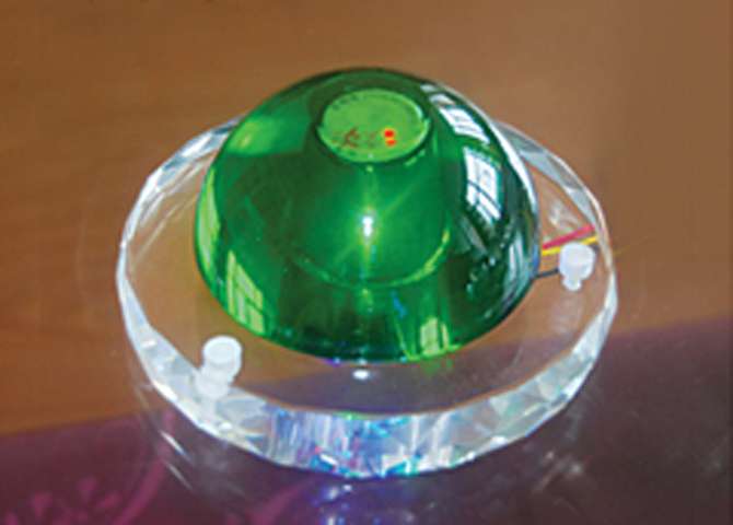 绿色水晶半球形感应器-水疗开关感应器-惠凯水疗控制器